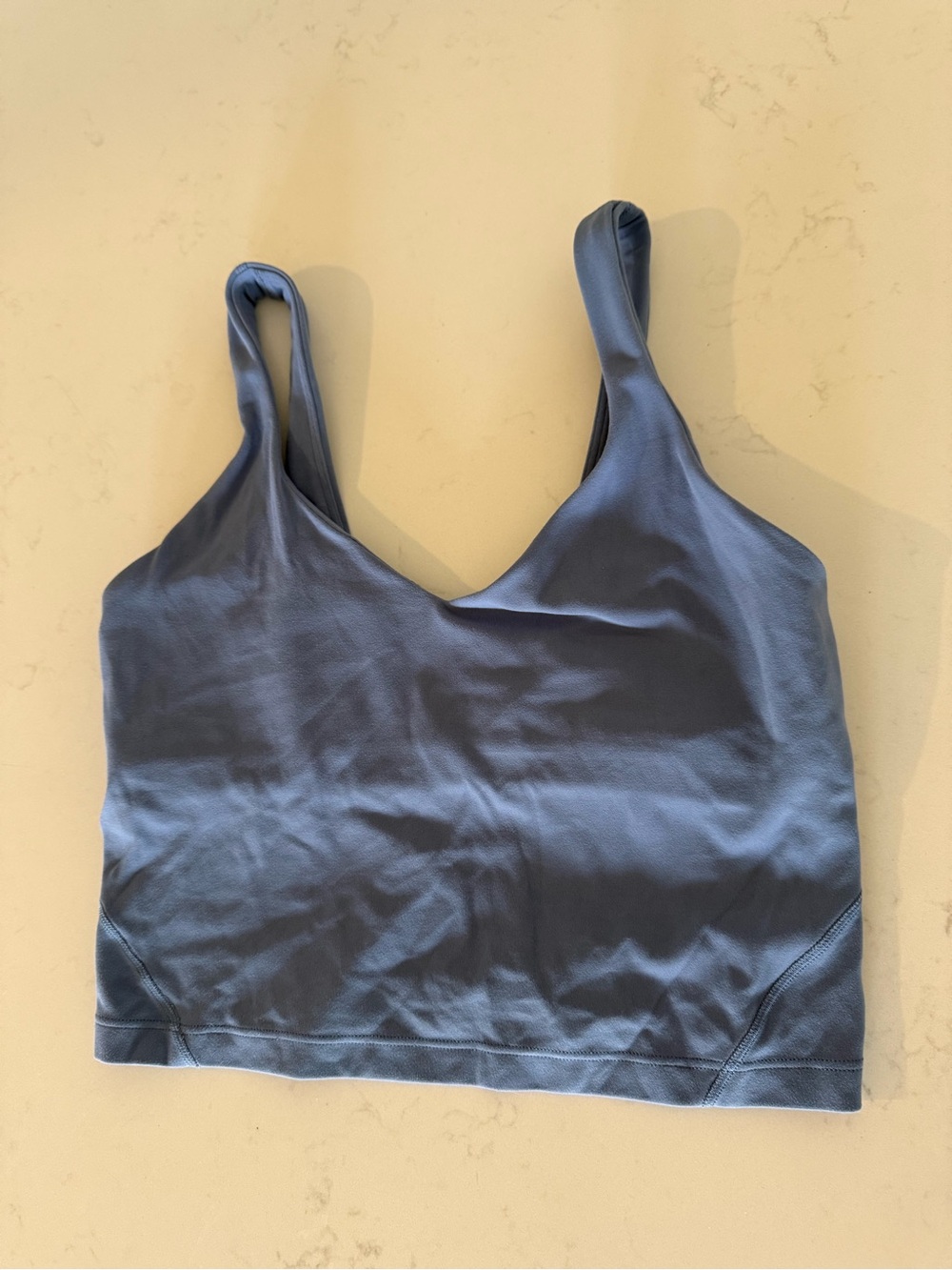 Lululemon Align Cropped Women’s Tank; dusk-blue/denim color